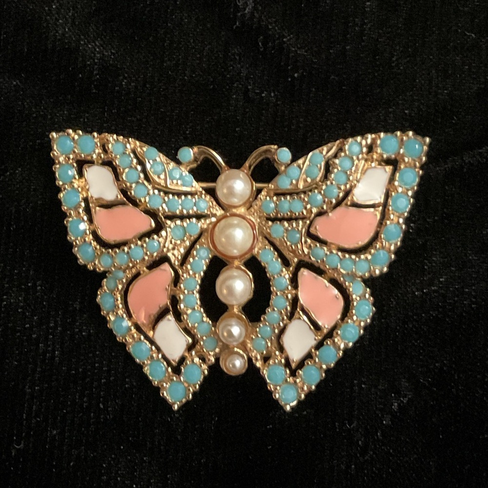 Ciner Vintage Butterfly Brooch-  Signed